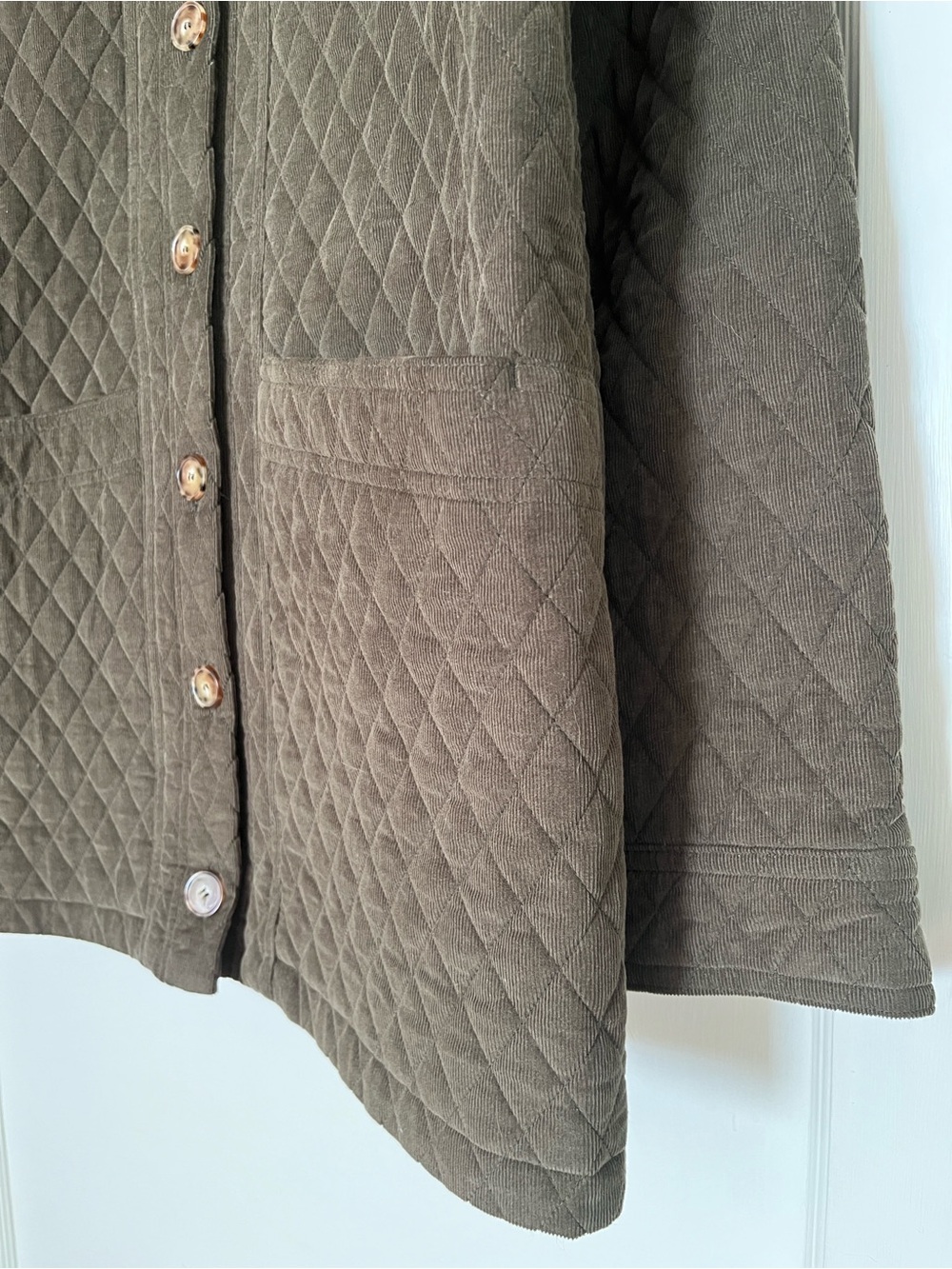 Sezane Will Jacket Quilted Olive Green Small NWT - Picture 4 of 8